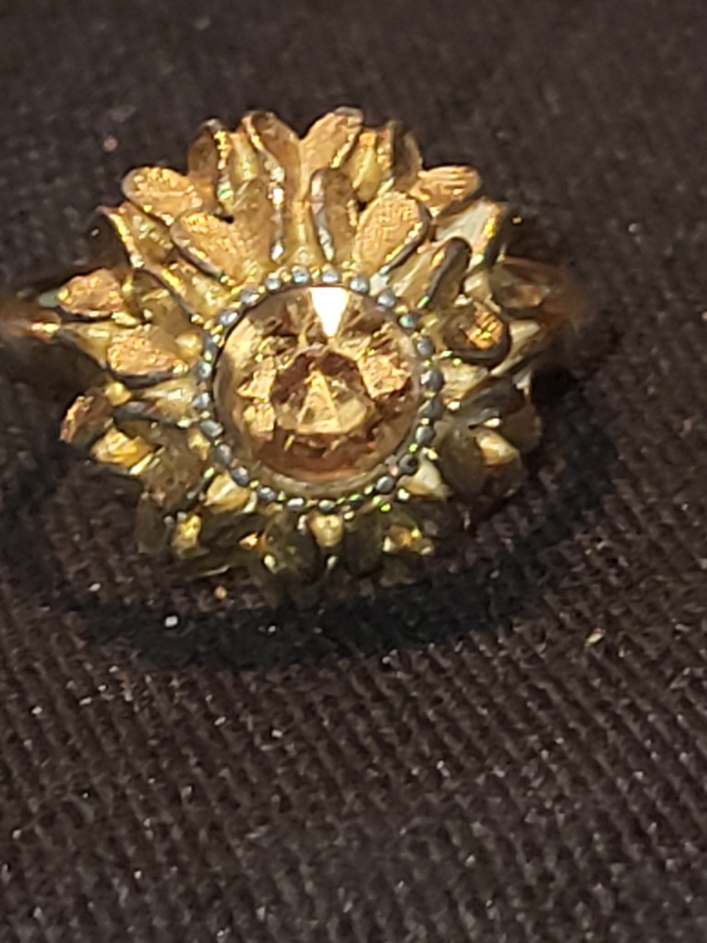 Gold-Tone Avon Sunflower Statement Ring - Women Jewelry